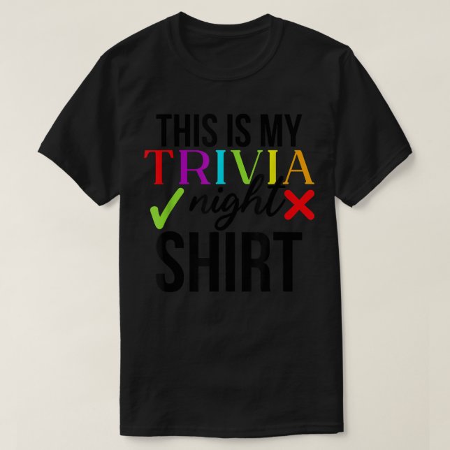 This Is My Trivia Night  T-Shirt (Design Front)