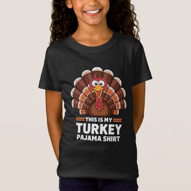 This Is My Turkey Pajama Thanksgiving Shirt  (Front)