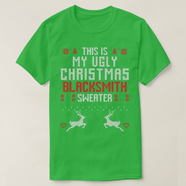This Is My Ugly Christmas Blacksmith Sweater T (Design Front)