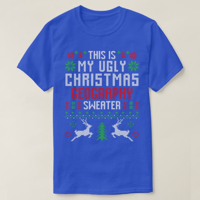 This Is My Ugly Christmas Geography Sweater  (Design Front)