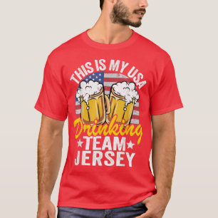 This Is My USA Drinking Team Jersey US Flag 4th Of T-Shirt