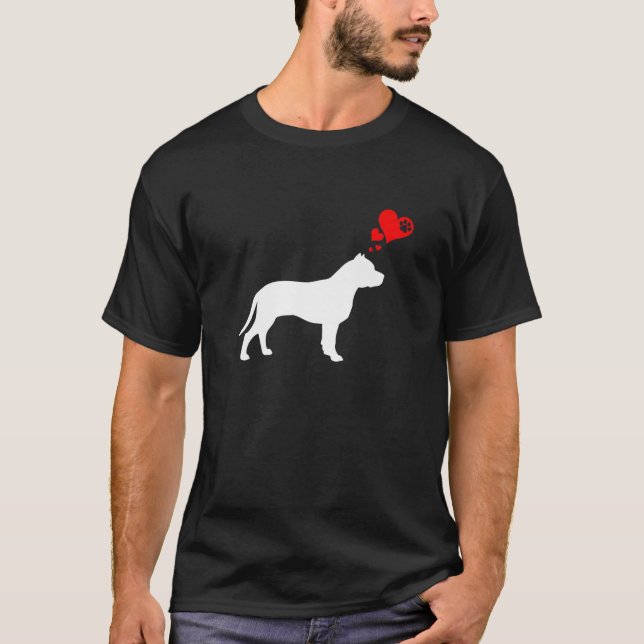 This Is My Valentine Pajama Pitbull Dog Puppy Love T-Shirt (Front)