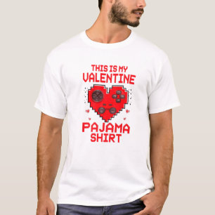 This Is My Valentine Pajama Valentines Day Men Kid T-Shirt