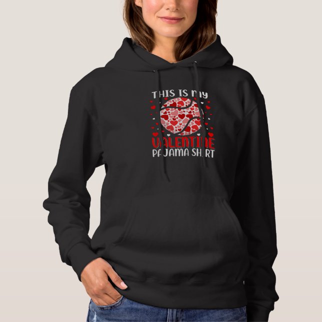 This Is My Valentine Tennis Pajama Cute Valentines Hoodie (Front)