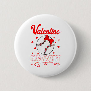 This Is My Valentines Baseball Pajama For Kids Boy Button