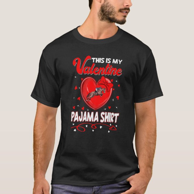 This Is My Valentines Equestrian Pajama For Kids B T-Shirt (Front)