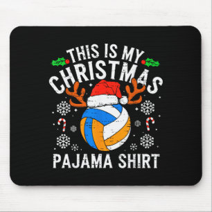 This Is My Volleyball Christmas Pajama Shirt Men B Mouse Pad