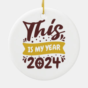 This is my year 2024 ceramic ornament
