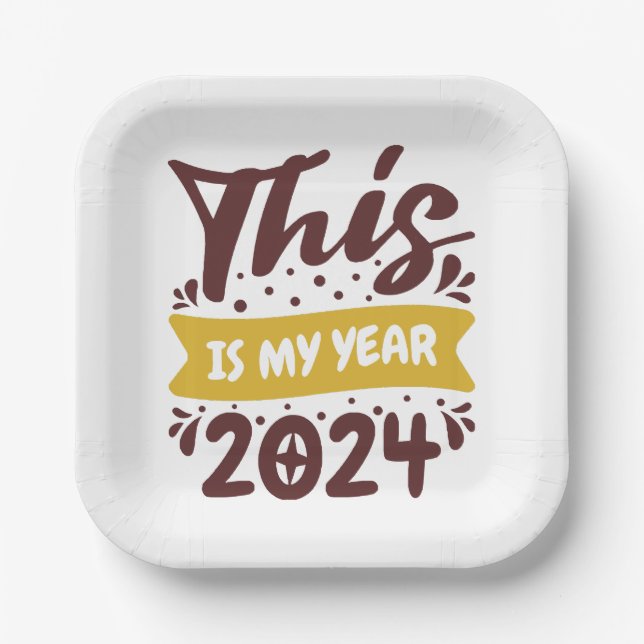 This is my year 2024 paper plates (Front)