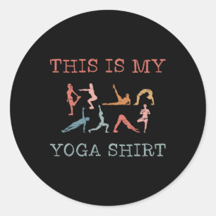 This Is My Yoga Design Yoga Poses Vinyasa Flow Classic Round Sticker