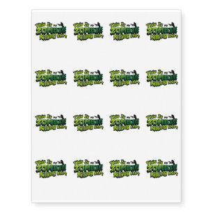 This Is My Zombie Killing Halloween Costume Temporary Tattoos