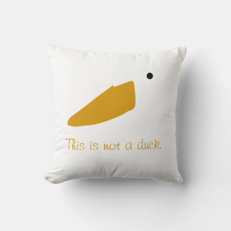 "This is not a duck" Abstract Throw Pillow
