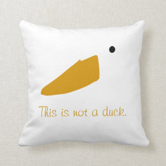 "This is not a duck" Abstract Throw Pillow