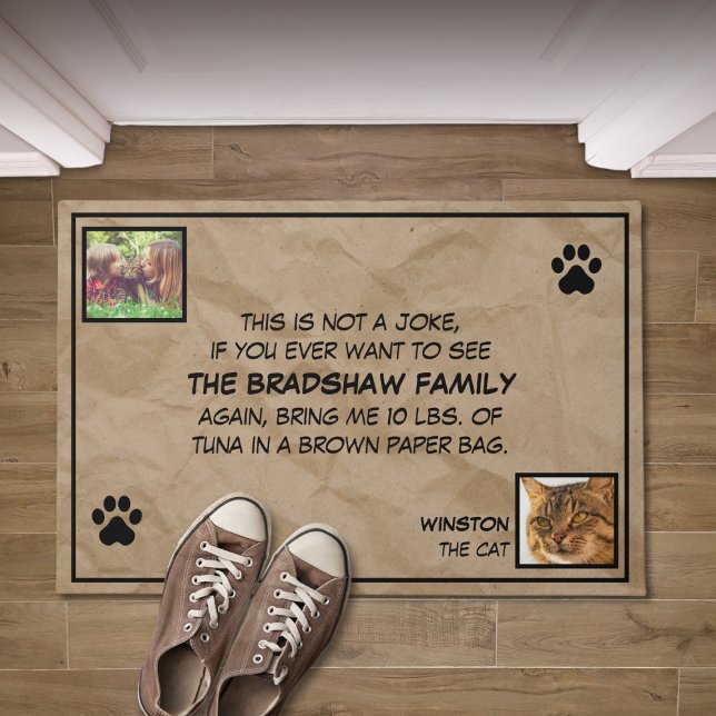 This is Not a Joke Photo Cat Doormat (Creator Uploaded)