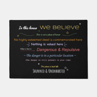 THIS IS NOT A PLACE OF HONOR door mat