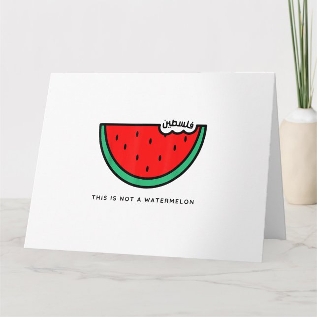 'This Is Not a Watermelon' Palestine Collection Card (Front)