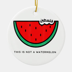 'This Is Not a Watermelon' Palestine Collection Ceramic Ornament