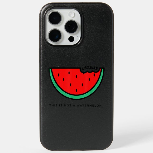'This Is Not a Watermelon' Palestine Collection iPhone 15 Pro Max Case (Back)