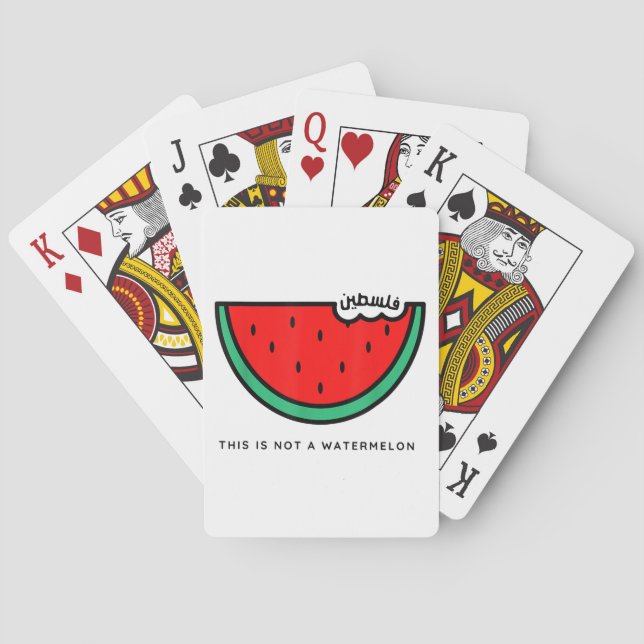 'This Is Not a Watermelon' Palestine Collection Poker Cards (Back)