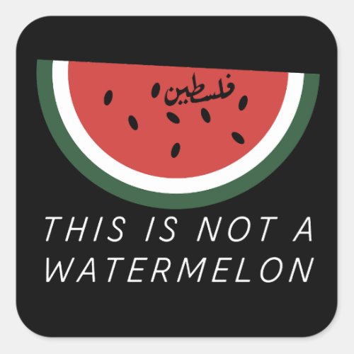 This is Not a Watermelon _ Palestine watermelon  Square Sticker