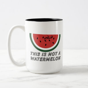 This is Not a Watermelon - Palestine watermelon Two-Tone Coffee Mug