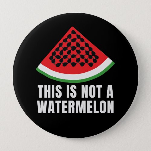This is Not a Watermelon _ Palestinian keffiyeh Button