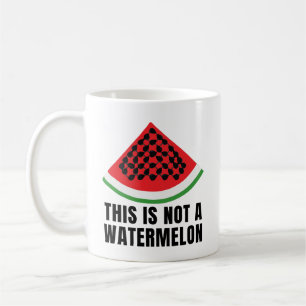 This is Not a Watermelon - Palestinian keffiyeh Coffee Mug