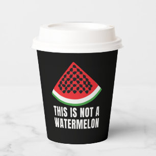 This is Not a Watermelon - Palestinian keffiyeh Paper Cups