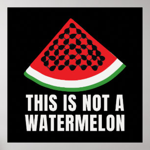 This is Not a Watermelon - Palestinian keffiyeh Poster