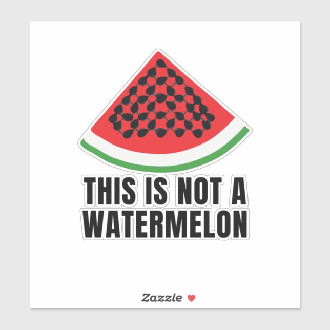 This is Not a Watermelon - Palestinian keffiyeh Sticker (Sheet)