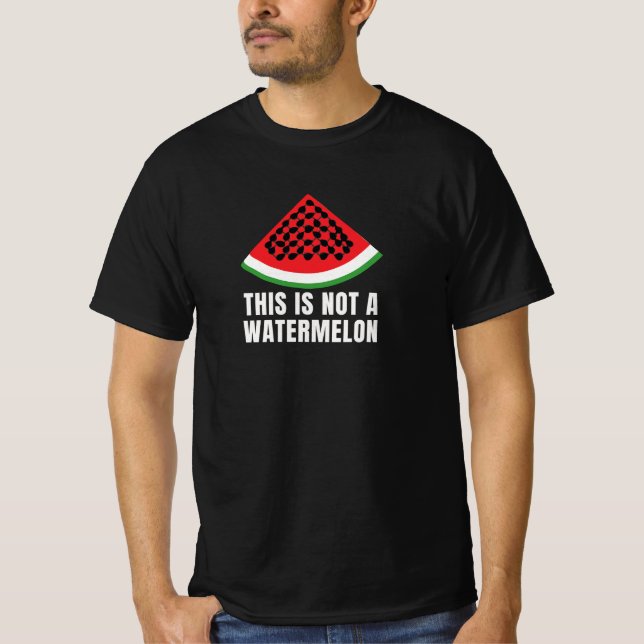 This is Not a Watermelon - Palestinian keffiyeh T-Shirt (Front)