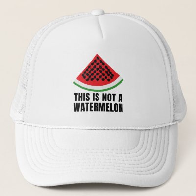 This is Not a Watermelon - Palestinian keffiyeh Trucker Hat
