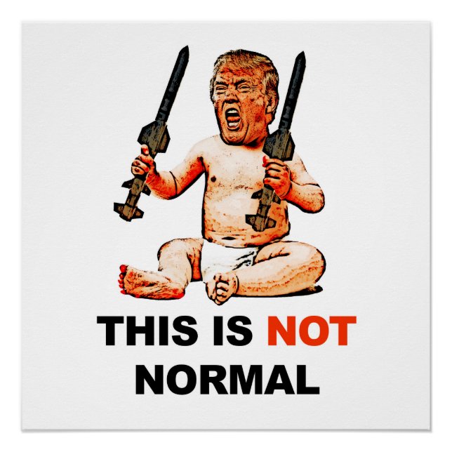 This is NOT normal! Protest Sign (Front)