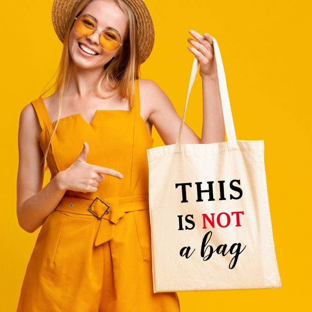 This is NOT | Trendy Minimalist Typography Tote Bag (This is Not Funny Sarcastic Quote Modern Typograph Tote Bag)