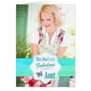 This Is One Totally Fabulous Aunt Blue Butterfly Cards