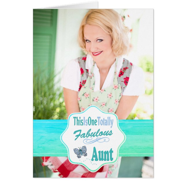 This Is One Totally Fabulous Aunt Blue Butterfly Cards (Front)