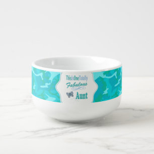 This Is One Totally Fabulous Aunt Blue Butterfly Soup Mug