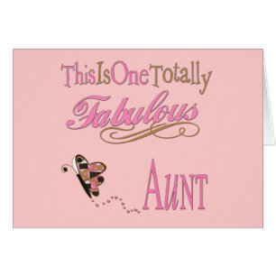 This Is One Totally Fabulous Aunt Pink Cards