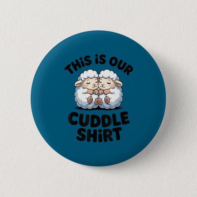 This Is Our Cuddle Shirt Cute Sheep Couple  Button (Front)