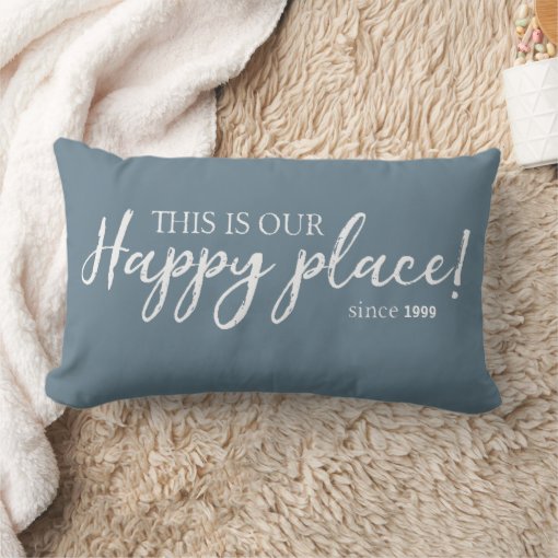 This is our Happy Place⎢ Personalized Throw Pillow Zazzle