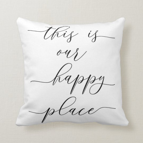 This is Our Happy Place Throw Pillow