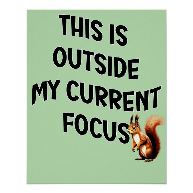 This Is Outside My Current Focus Squirrel Poster (Front)