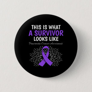 This Is Pancreatic Cancer Awareness Survivor Purpl Button