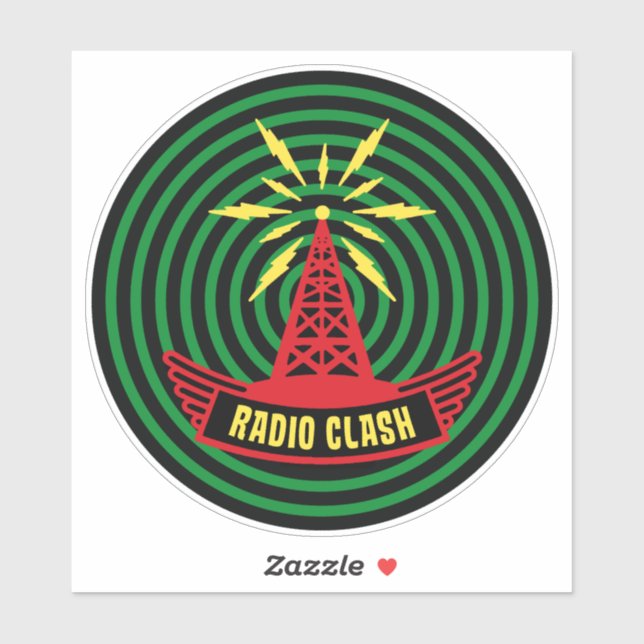 This Is Radio Clash On Pirate Satellite Parody Sticker (Sheet)