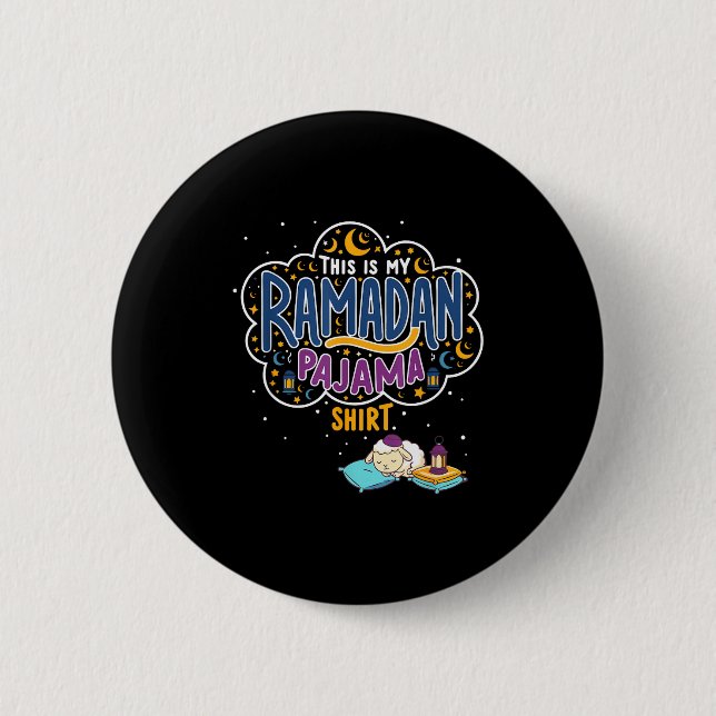 This is ramadan pajama shirt funny sleeping sheep button (Front)