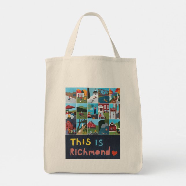 This is Richmond Tote (Poster Design) Bag (Back)