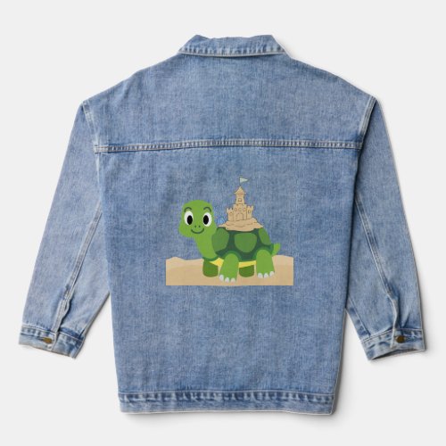 this is sandpit turtle   denim jacket