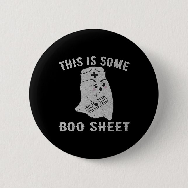 This is some boo sheet boo ghost Fun Halloween Nur Button (Front)