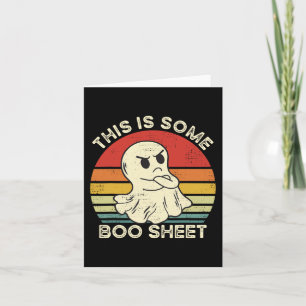 This Is Some Boo Sheet Funny Ghost Retro Halloween Card