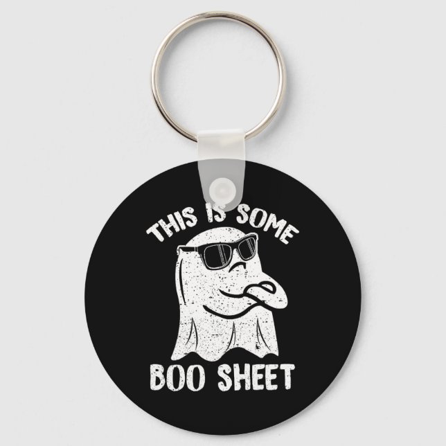 This Is Some Boo Sheet Funny Halloween Ghost Costu Keychain (Front)